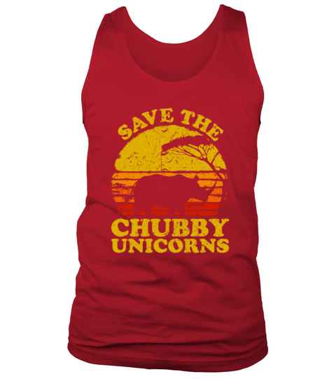 Vintage Save The Chubby Unicorns Costume Rhino Lov Tank Top Unisex