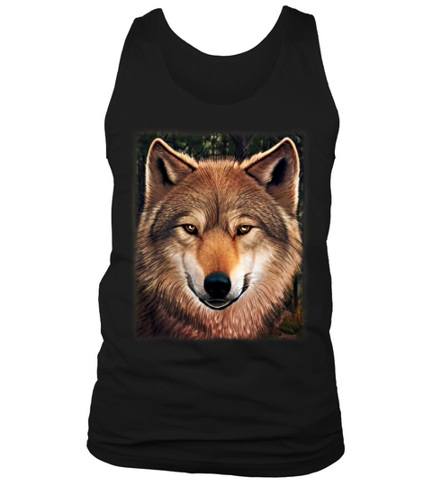 Wolf artwork design predator face imprint Tank Top Unisex