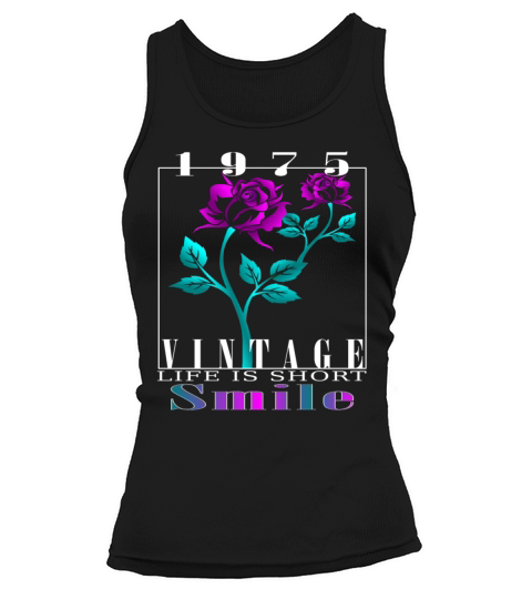 1975 Born Vintage Rose Gift Tank top Woman