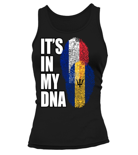 Barbadian And French Mix Heritage DNA Flag Tank top Woman