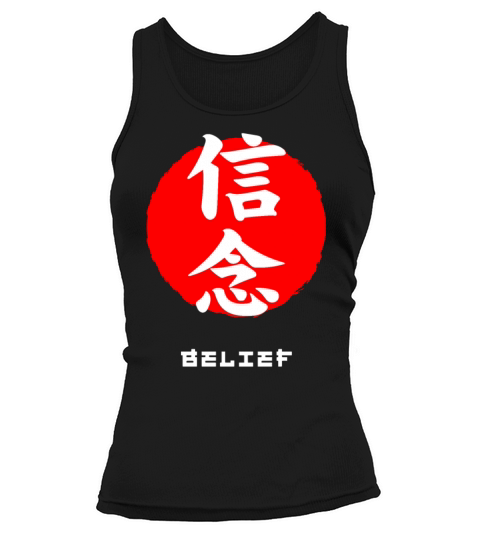 Belief Japan quote Japanese kanji words character Tank top Woman