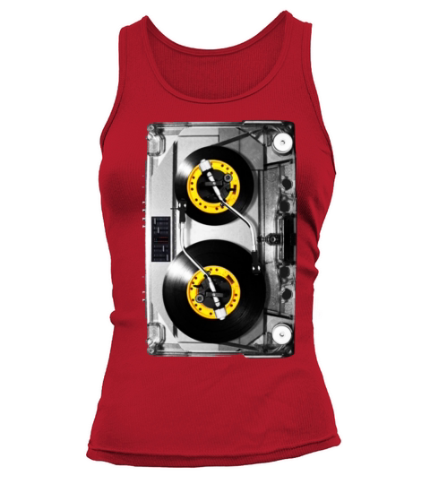 Cassette Tape Vinyl Record DJ Turntable Tank top Woman