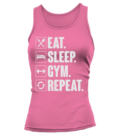 Eat Sleep Gym Repeat Funny Vintage Workouteat slee Tank top Woman