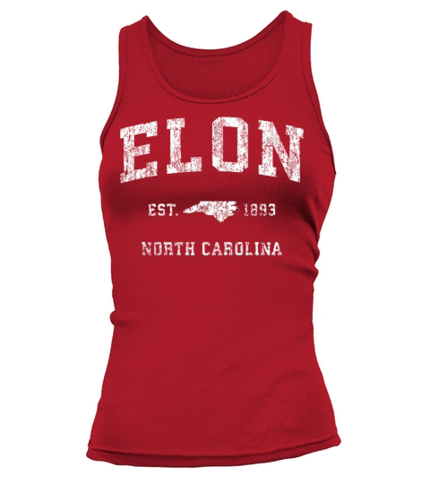Elon North Carolina Nc Vintage Athletic Sports Des Tank top Woman