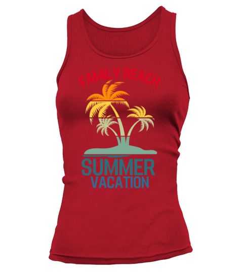 Family Beach Summer Vacation Sunset Vintage Tank top Woman
