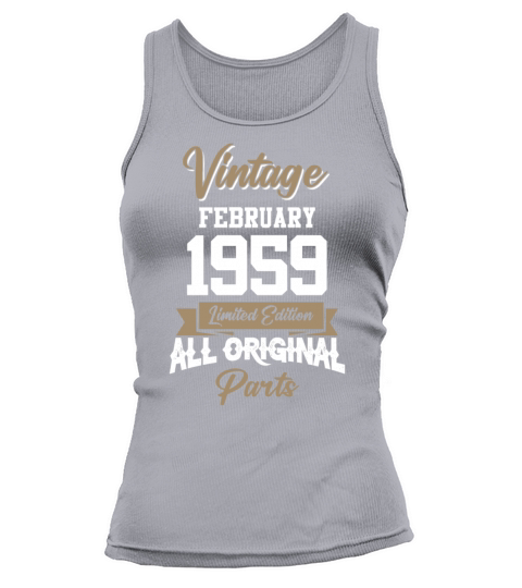February 1959 Vintage Birthday Present Tank top Woman