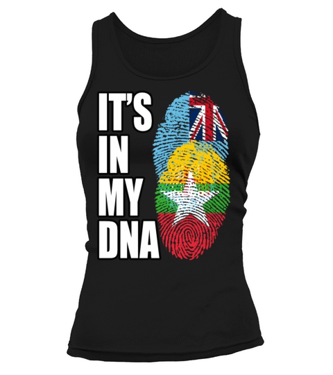 Fijian And Burmese Mix Heritage DNA Flag Tank top Woman