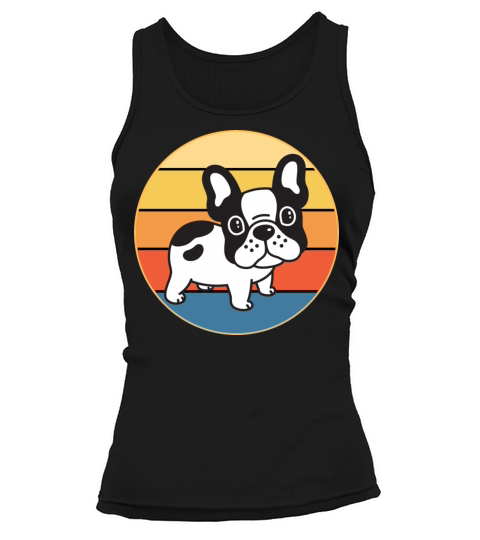 French Bulldog Dog Breed Vintage Retro Sunset Tank top Woman