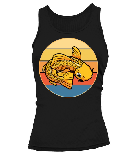 Japanese Koi Fish Vintage Retro Sunset Tank top Woman