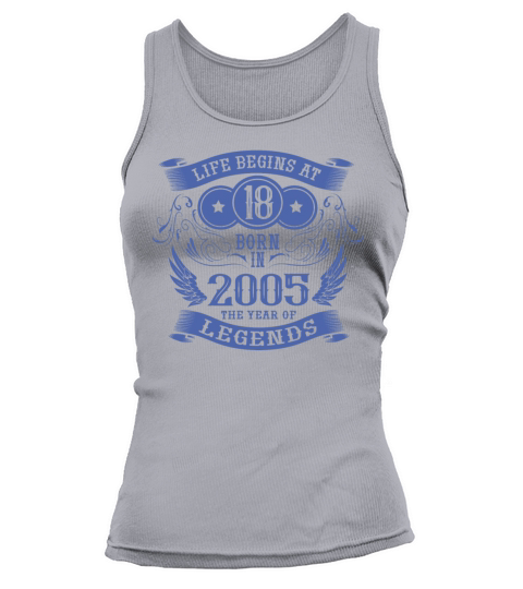 Life begins at 18 years 2005 birthday sayings Tank top Woman