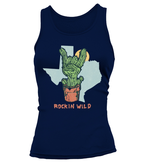Rockin Wild Cactus Vintage Style Illustration Tank top Woman