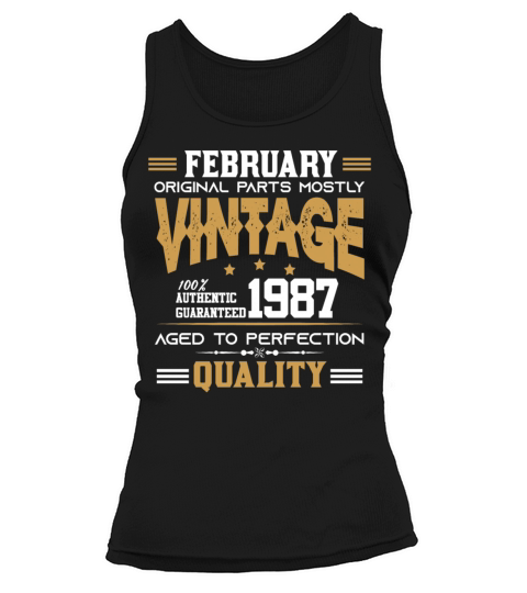 Vintage Aged To Perfection February 1987 Tank top Woman
