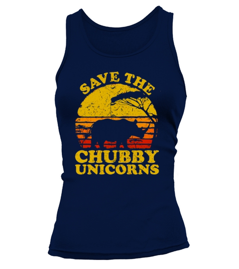 Vintage Save The Chubby Unicorns Costume Rhino Lov Tank top Woman