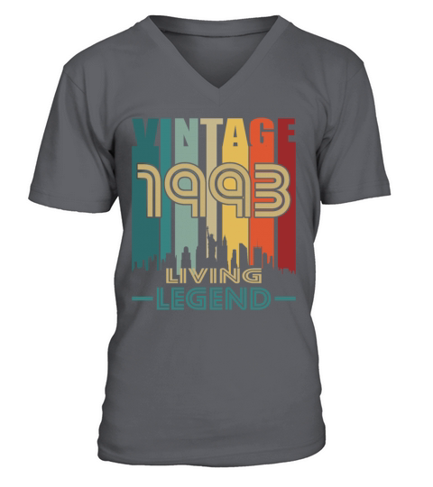 30th birthday vintage 1993 living legend V-Neck T-shirt
