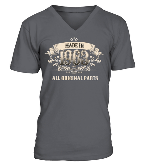 60 Years Old Made In 1963 All Original Parts V-Neck T-shirt