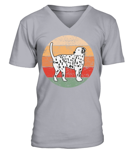 Dalmatian Dog Lover Retro Gift V-Neck T-shirt