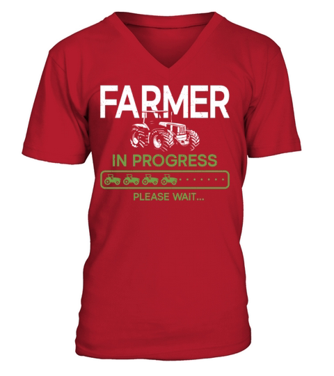 Farming Farmer Vintage Tractor V-Neck T-shirt