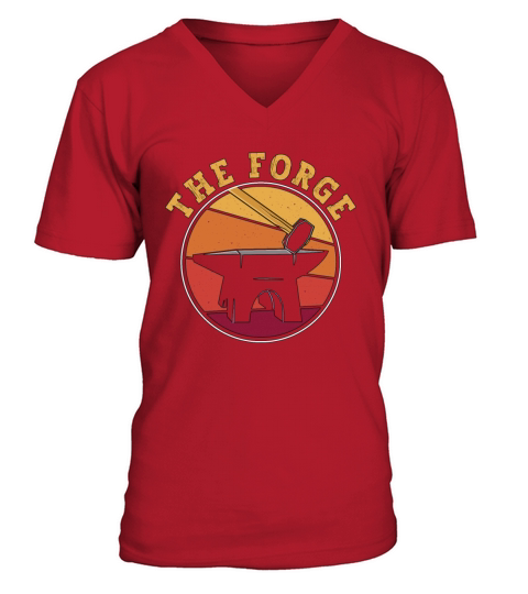 Farrier The Forge Retro Horses Metalwork Farriers V-Neck T-shirt