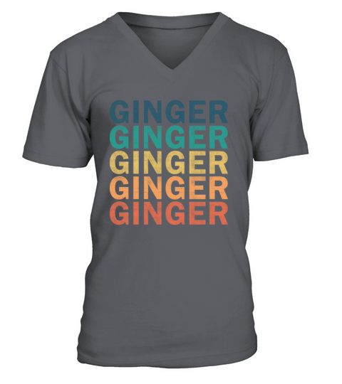Ginger Name T Shirt - Ginger Vintage Retro Name Gi V-Neck T-shirt