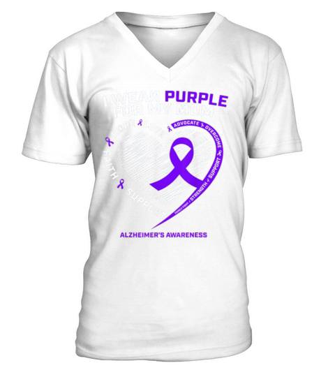 I Wear Purple For Someone Who Means The World To V-Neck T-shirt