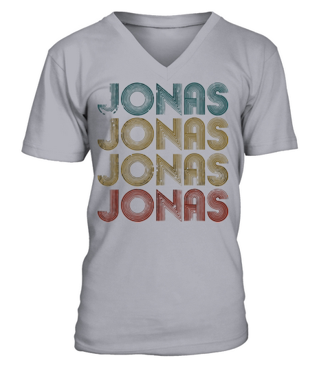 Jonas First Given Name Pride Vintage Distressed V-Neck T-shirt