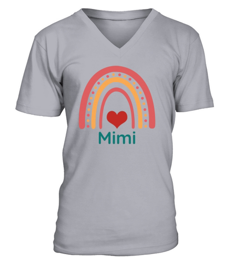 Mimi Vintage Boho Rainbow V-Neck T-shirt