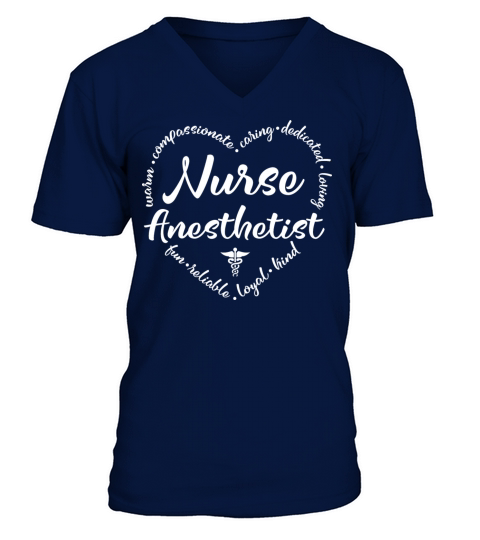 Nurse Anesthetist Design for CRNA V-Neck T-shirt