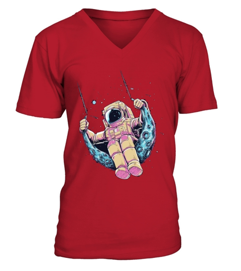 swinging spaceman V-Neck T-shirt