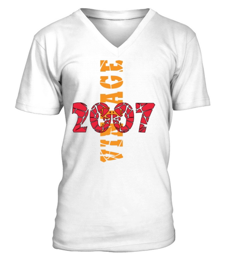 Vintage 16th Birthday 2007 Sports Gift V-Neck T-shirt