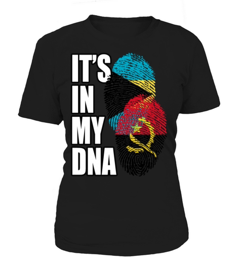 Angolan And Bahamian Mix Heritage DNA Flag Women's T-Shirt