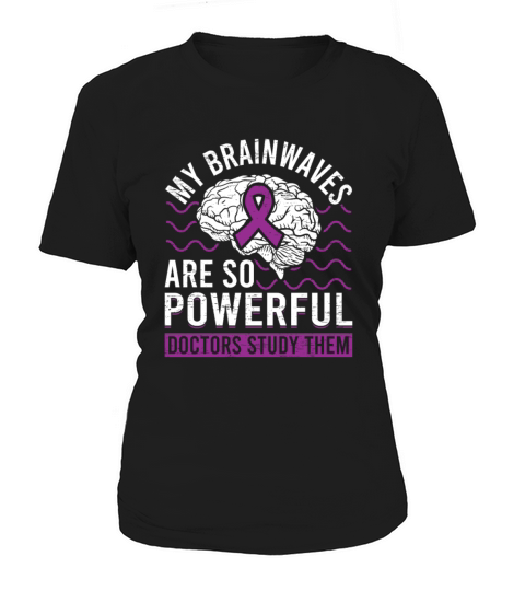 Brainwaves Brain Purple Ribbon Epileptic Epilepsy Women's T-Shirt