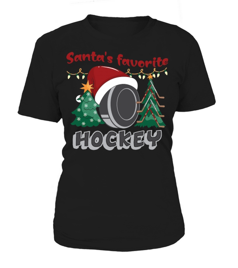 Christmas Sport Santas Favorite Hockey Women's T-Shirt