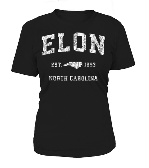 Elon North Carolina Nc Vintage Athletic Sports Des Women's T-Shirt