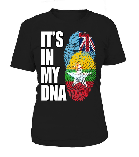 Fijian And Burmese Mix Heritage DNA Flag Women's T-Shirt
