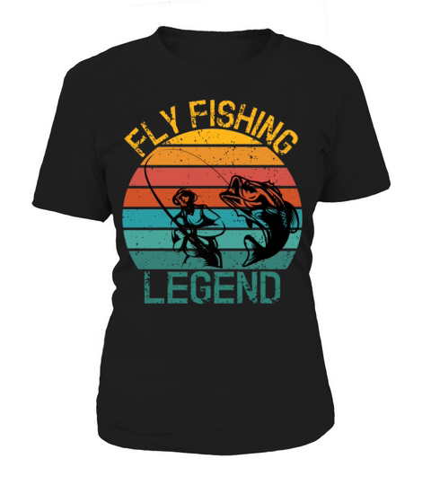Fly Fishing Legend Sunset Vintage Fisherman Cool Women's T-Shirt