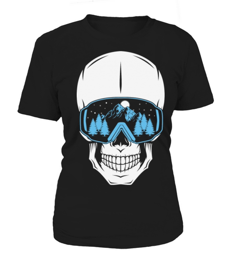 funny ski skeleton Women's T-Shirt