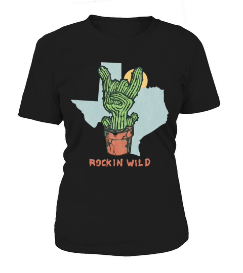 Rockin Wild Cactus Vintage Style Illustration Women's T-Shirt