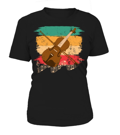 Vintage Eighties Style Violin Retro Violinist Women's T-Shirt