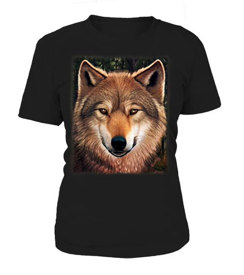 Wolf artwork design predator face imprint Women's T-Shirt