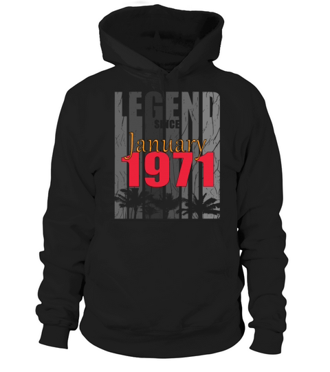 born 1971 January vintage gift Hoodie Unisex
