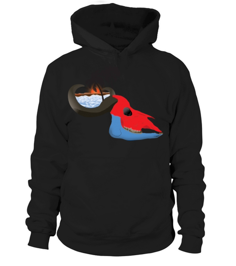 buffalo skull colorful Hoodie Unisex