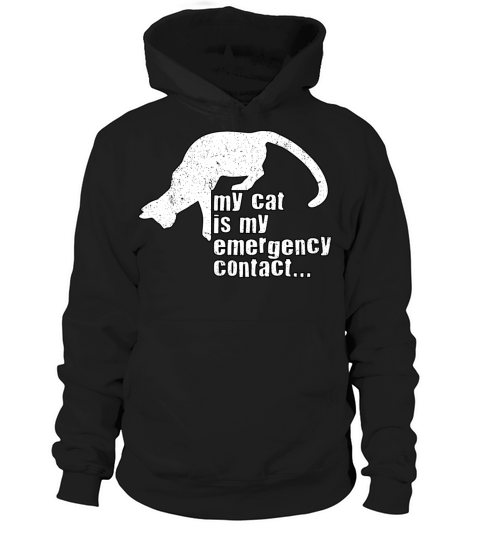 My Cat Is My Emergency Contact Introvert Cat Owner Hoodie Unisex