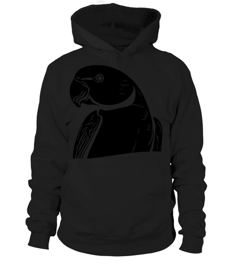 Ring-necked Parakeet Portrait Vintage Parrot Hoodie Unisex