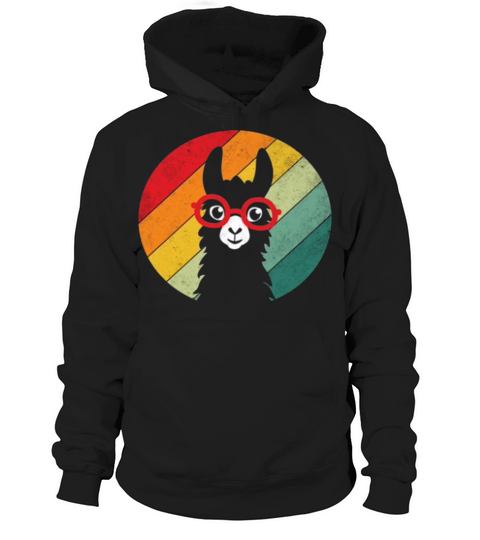 Vintage Llama Retro Colorful Alpaca Hoodie Unisex