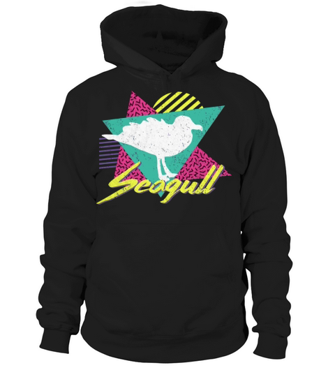 Vintage Retro 80S Or 90S Seagull Hoodie Unisex