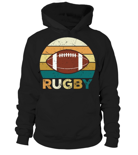 Vintage Retro Rugby Player And Coach Hoodie Unisex