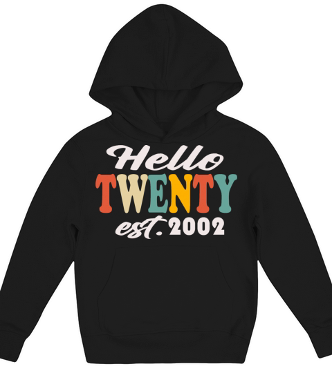 2002 Vintage Born Retro Birthday Gift Kids Hoodie