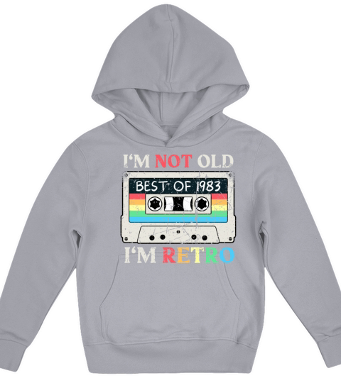 40 Years Vintage 1983 Retro 40th Birthday Kids Hoodie