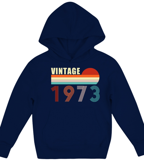 48th Birthday Gift - Vintage 1973 Kids Hoodie