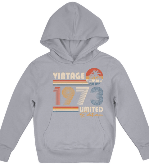 50th birthday vintage 1973 limited edition Kids Hoodie